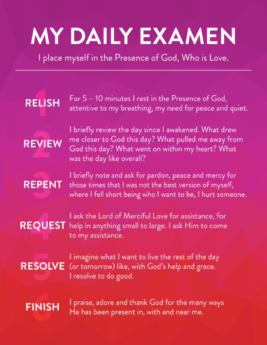 Daily Examen Prayer Card