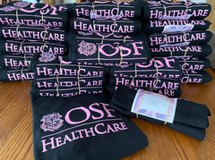 OSF HealthCare t-shirts that were thrown out to the crowd at Friday night’s game introducing Dr. Craig Wilson joining OSF HealthCare.